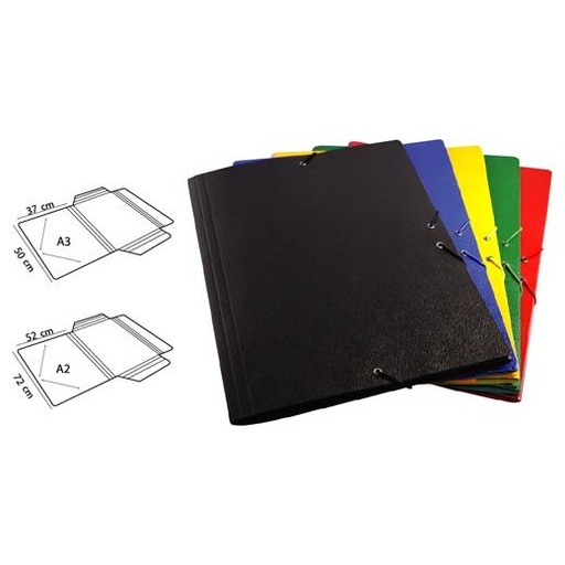 MARIOLA - CARPETA de DIBUJO CARTON GOMAS y SOLAPAS A3 AZUL (Ref.5235AZ)