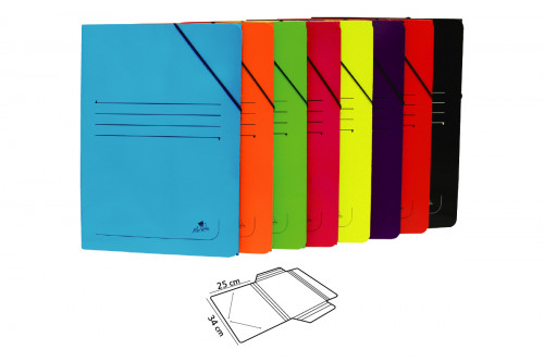 MARIOLA - CARPETA de GOMAS y SOLAPAS CARTON PLASTIF. Fº ROJO (Ref.1523RO)