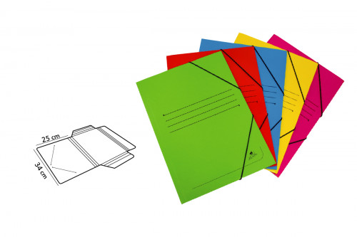 MARIOLA - CARPETA de GOMAS y SOLAPAS SIMILPRESPAN CARTON FORRADO Fº FUCSIA (Ref.1525FU)