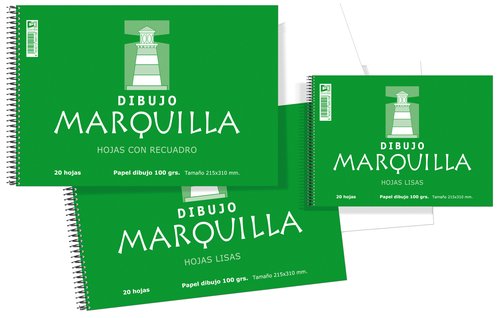 MARQUILLA - BLOCK DE DIBUJO ZORRILLA Fº 20h LISO 95g (espiral) (Ref.150)