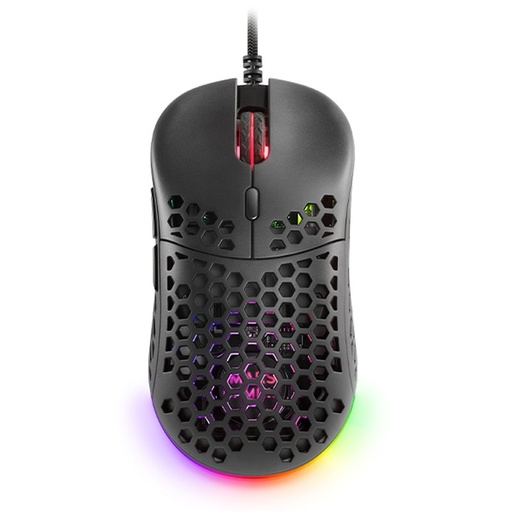 MARS GAMING - Negro Ratón Gaming RGB Chroma Ultra-ligero 55g 12800 DPI (Ref.MM55)