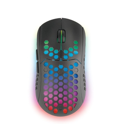 MARS GAMING - , Ratón Gaming Inalámbrico, RGB Flow, Ultraligero 79g, 3200DPI, Negro (Ref.MMW3)