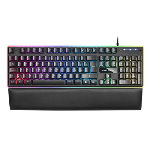 MARS GAMING - MK320 FULL RGB H-MECHANICAL KEYBOARD, PADDED PALMREST - SPANISH (Ref.MK320ES)