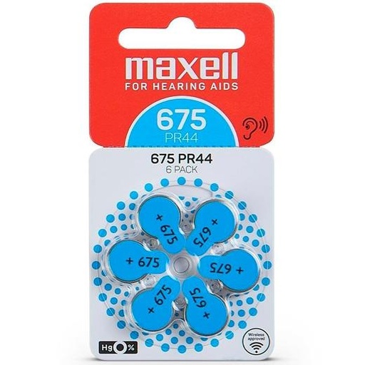 MAXELL - BATERIAS DE AIRE DE ZINC 1,45V - PR44 675 PACK 6U (Ref.791420)
