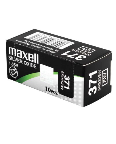MAXELL - MICRO PILAS PLANAS ÓXIDO DE PLATA 1,55V - SR0920SW 371 CAJA 10U (Ref.SR0920SW MXL)