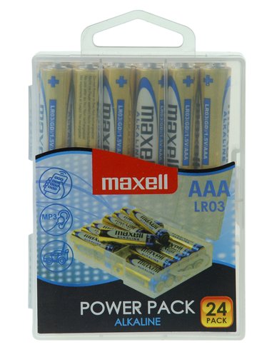 MAXELL - PILAS ALCALINA LR03 PACK DE 24 (M470) (Ref.LR03 24PK POWER PACK)