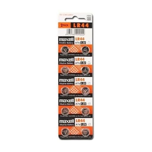 MAXELL - PILAS MICRO LR0044W 1,5V (M473) BLISTER DE 10 (Ref.LR0044-B10 MXL)