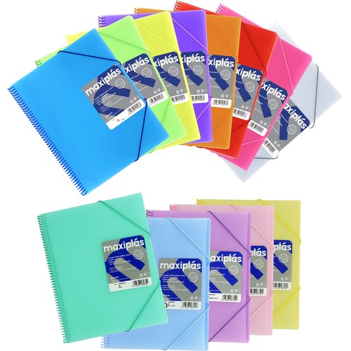 MAXIPLAS - CARPETA FUNDAS (TARIFARIO) GRAFOPLAS ESPIRAL PP RIGIDO A4 50 F. TRANSLUCIDO AZUL (Ref.39835030)