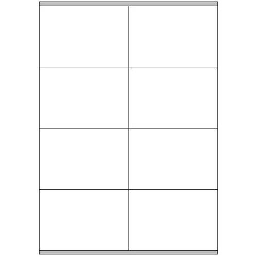 MEGASTAR - CAJA 100 HOJAS ETIQUETAS BLANCAS CON MÁRGENES-LÁSER/INYECCIÓN DE TINTA/FOTOCOPIADORAS-105X72 MM (Ref.LP4MS-10572)