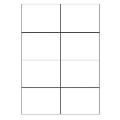 MEGASTAR - CAJA 100 HOJAS ETIQUETAS BLANCAS SIN MÁRGENES-LÁSER/INYECCIÓN DE TINTA/FOTOCOPIADORAS-105X74 MM (Ref.LP4MS-10574)