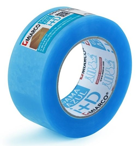MIARCO - CINTA DE EMBALAJE GAMA AZUL ROLLO 48X66 TRANSPARENTE PACK -6 UD- (Ref.22744)