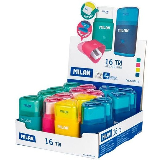 MILAN - AFILABORRAS TRI SERIE ACID -CAJA EXPOSITORA 16U- C/SURTIDOS (Ref.4700116)