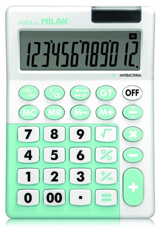 MILAN - BLÍSTER CALCULADORA 12 DÍGITOS EDICIÓN + TURQUESA (Ref.151812IBGGRBL)