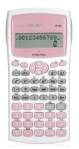 MILAN - BLÍSTER CALCULADORA CIENTÍFICA M240 ANTIBACTERIAL ROSA NUEVO (Ref.159110IBGPBL)
