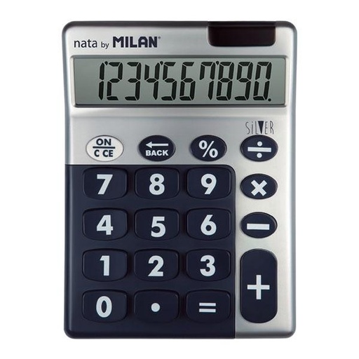 MILAN - CALCULADORA AZUL SILVER 10 DIGITOS DUAL BLISTER (Ref.159906SLBBL)