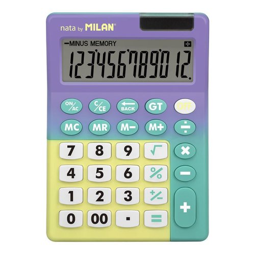 MILAN - CALCULADORA MESA 12 DIG.LI/TQ B/1 (Ref.151812SNPRBL)