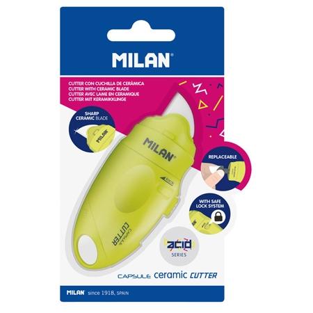 MILAN - CUTTER HOJA CERÁMICA CAPSULE SERIE ACID BLÍSTER AMARILLO (Ref.BWM10337Y)