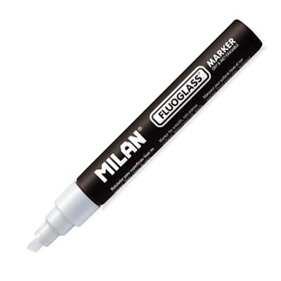 MILAN - FLUOGLASS ROTULADOR BORRABLE BLANCO CAJA EXPOSITORA -12U- (Ref.591291012)