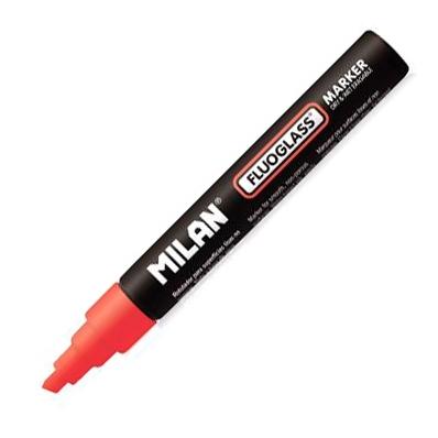MILAN - FLUOGLASS ROTULADOR BORRABLE ROJO CAJA EXPOSITORA -12U- (Ref.591293012)