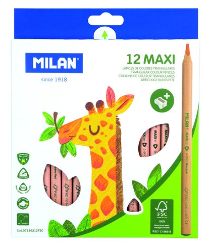 MILAN - LAPICES COLOR MAXI HEXAGONAL Es.12 (Ref.07226212FSC)