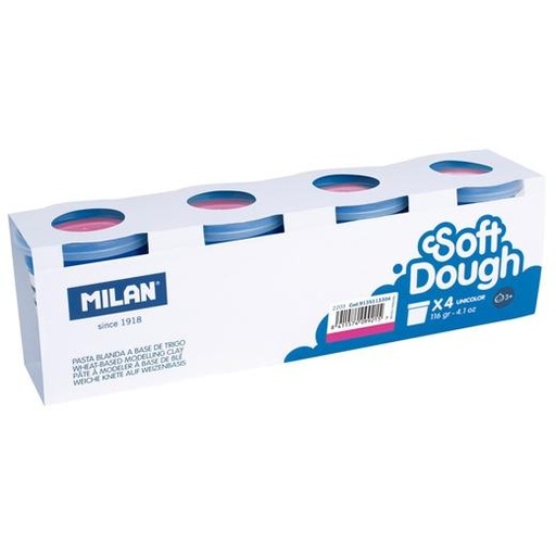 MILAN - PASTA BLANDA SOFT DOUGH CAJA 4 BOTES 116GR ROSA (Ref.9135113304)
