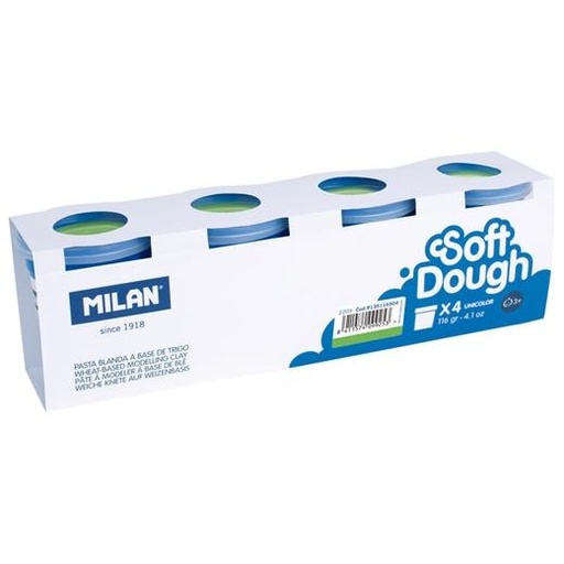 MILAN - PASTA BLANDA SOFT DOUGH CAJA 4 BOTES 116GR VERDE (Ref.9135116004)