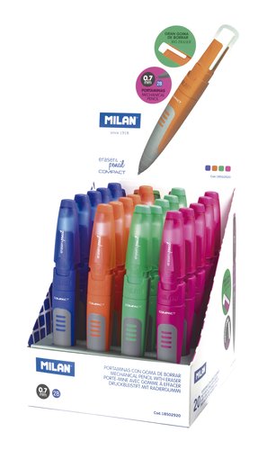 MILAN - PORTAMINAS COMPACT 2B 0,7 mm EXPOSITOR de 20 (Ref.18502920)