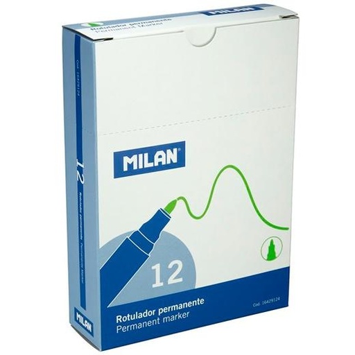 MILAN - ROTULADOR PERMANENTE PUNTA REDONDA VERDE -12U- (Ref.16429124)