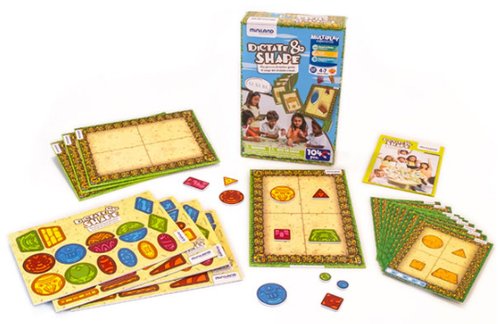 MINILAND - JUEGO DIDACTICO MINLAND DICTADO VISUAL PARA FORMAR FIGURAS A PARTIR DE TARJETAS GUIA (Ref.97030)