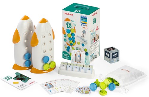 MINILAND - JUEGO THE ROCKET 10 (3-7 AÑOS) (1Cohete + 40 Pinchos + 18 Tarjetas reto + 40 Tarjetas numero + 1 Dado + 1 Bolsa de tela + guia) (Ref.31781)
