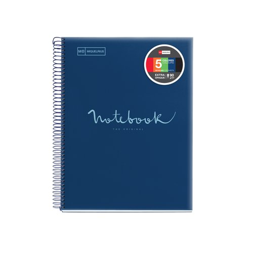 MIQUELRIUS - BLOC EMOTIONS NOTEBOOK 5 micro.tapa PP A4 120h 90g HORIZONTAL MARINO (Ref.48566)