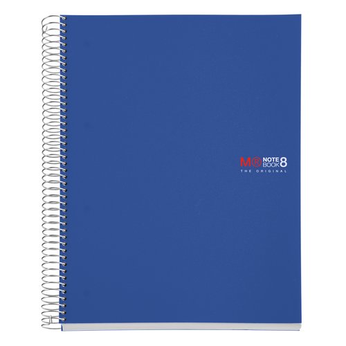 MIQUELRIUS - BLOC NOTEBOOK 8 micro.tapa PP A4 200h CUADRIC.5x5 AZUL (Ref.42004)