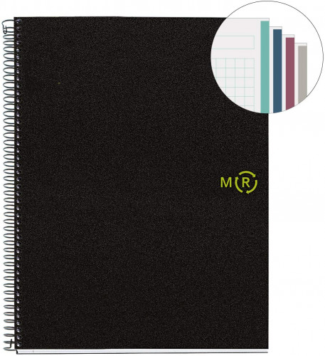 MIQUELRIUS - CUADERNO 100% RECICLADO NB-4 A4 120HOJAS TAPAS POLIPROPILENO (Ref.6038)