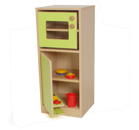 MOBEDUC - COCINITA MÓDULO FRIGORÍFICO Y MICROONDAS HAYA (Ref.602012H18)