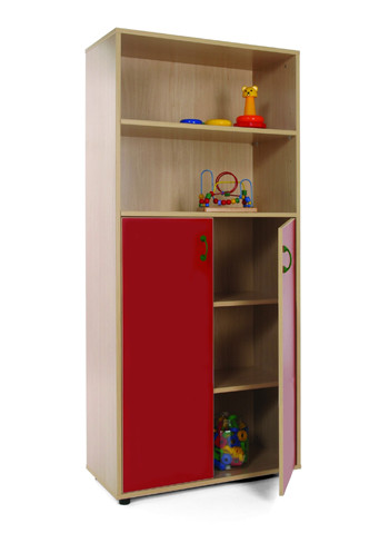MOBEDUC - MUEBLE ALTO ARMARIO Y ESTANTERÍA HAYA (Ref.600408HPS18)