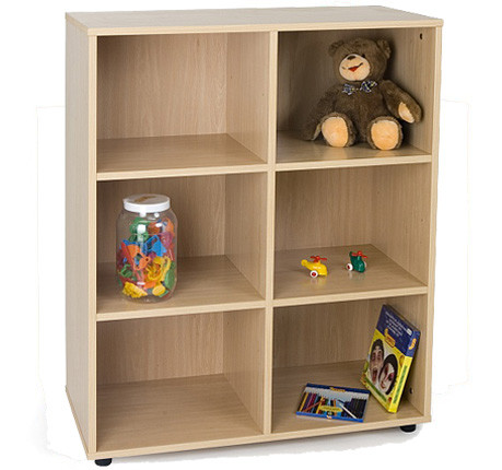 MOBEDUC - MUEBLE INTERMEDIO 6 CASILLAS HAYA (Ref.600805HP18)