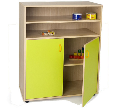 MOBEDUC - MUEBLE INTERMEDIO ARMARIO Y ESTANTERÍA HAYA (Ref.600803HPS18)