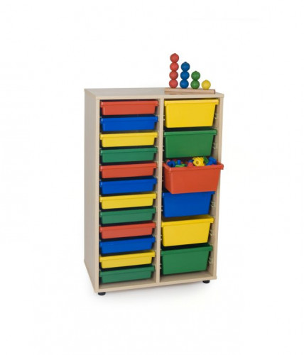 MOBEDUC - MUEBLE INTERMEDIO CUBETERO 2 COLUMNAS 700 HAYA (Ref.600815HP18)