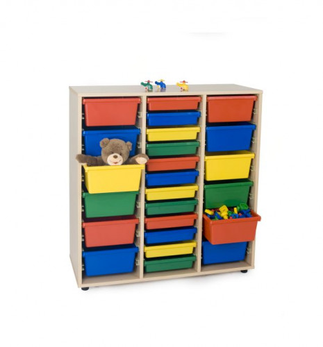 MOBEDUC - MUEBLE INTERMEDIO CUBETERO 3 COLUMNAS 1042 HAYA (Ref.600820HP18)