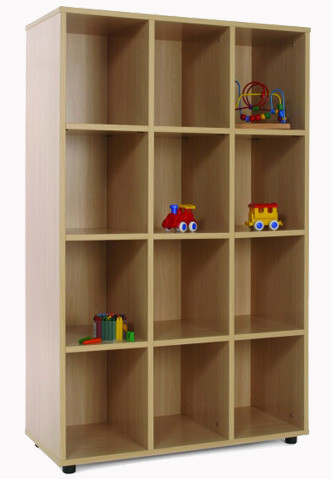 MOBEDUC - MUEBLE MEDIO 12 CASILLAS HAYA (Ref.600305HP18)