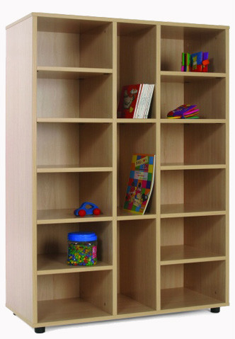 MOBEDUC - MUEBLE MEDIO 15 CASILLAS HAYA (Ref.600308HP18)