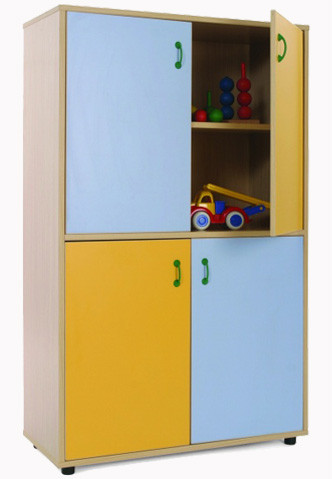 MOBEDUC - MUEBLE MEDIO ARMARIO 4 PUERTAS HAYA (Ref.600309HPS18)