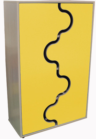 MOBEDUC - MUEBLE MEDIO ARMARIO, PUERTAS ONDA HAYA (Ref.600319HPS18)