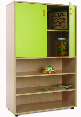 MOBEDUC - MUEBLE MEDIO ESTANTERÍA Y ARMARIO HAYA (Ref.600304HPS18)