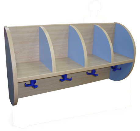 MOBEDUC - MUEBLE PERCHERO "QUESITOS" 4 CASILLAS 800 HAYA (Ref.600619H19)