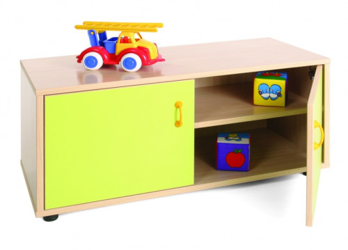 MOBEDUC - MUEBLE SUPERBAJO ARMARIO 2 ESTANTES HAYA (Ref.600102HPS18)