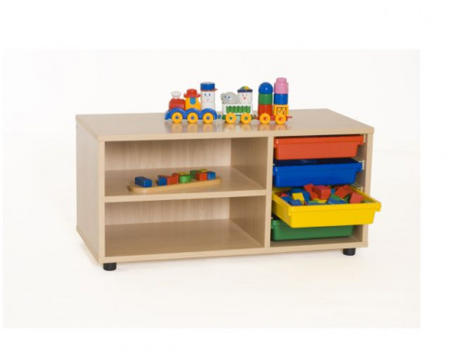 MOBEDUC - MUEBLE SUPERBAJO ESTANTERÍA CUBETERO 900 HAYA (Ref.600111HP18)