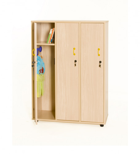 MOBEDUC - MUEBLE TAQUILLA 3 NIÑOS 125 CM ALTO CON LLAVE HAYA (Ref.600614HPC18)