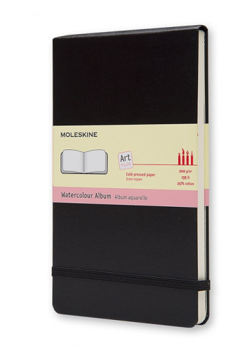 MOLESKINE - ALBUM DE ACUARELA NEGRO L (13X21CM) (Ref.ARTMM804)