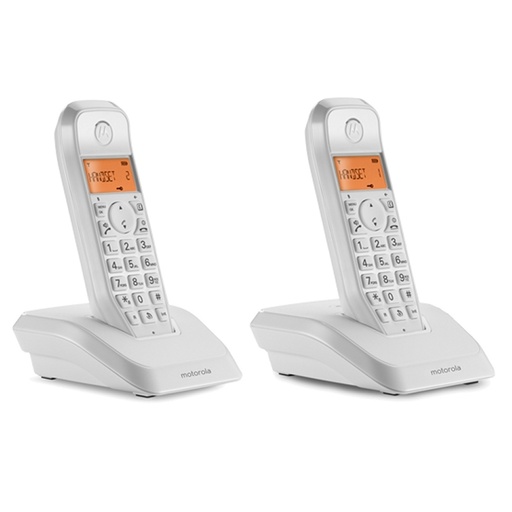 MOTOROLA - S1202 Telefono DECT DUO Blanco (Ref.C69000D48O2AES38)